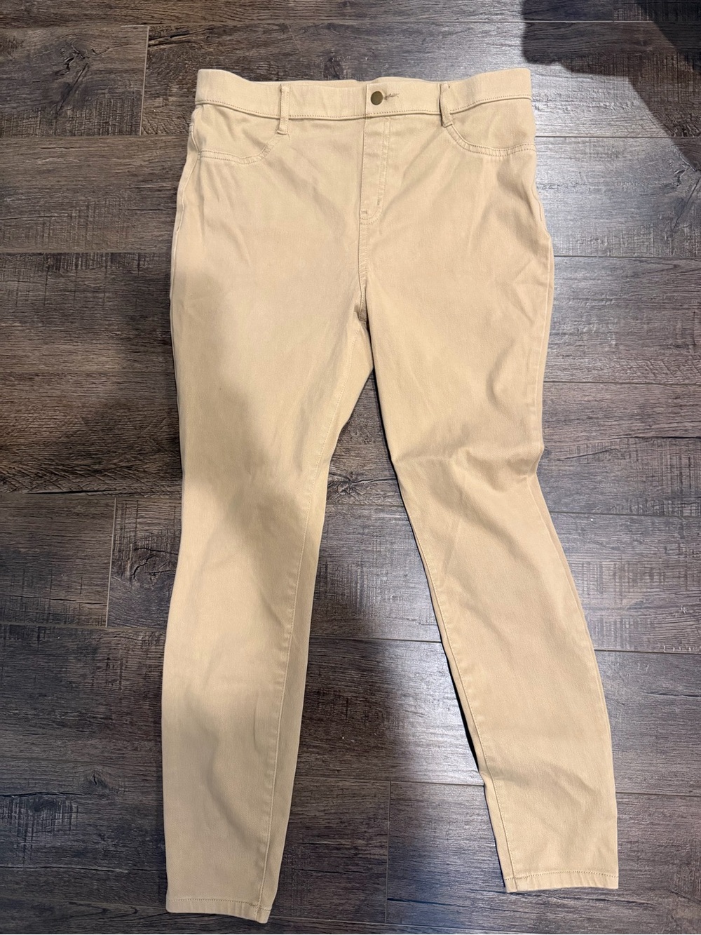 Time and Tru Men's Slim Stretch Chinos in Khaki Tan